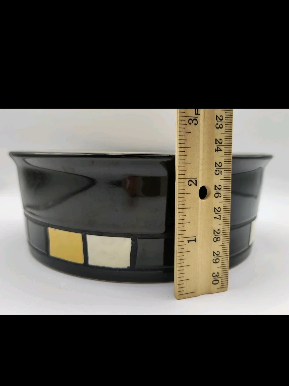 Gibson Everyday Stoneware Mosaic Dog Dish/ Bowl